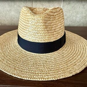 Brixton Natural Straw Fedora with Black Band